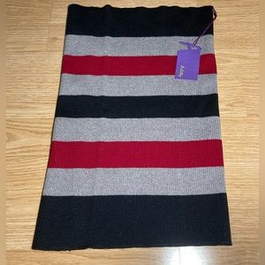 Arletty Italy Knitwear Striped Neck Warmer Scarf